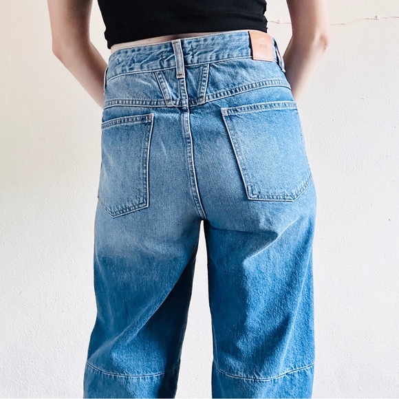 CLOSED Wild-X High Rise Jeans Girbaud Wide Leg Carpenters Cropped Denim Pants - Picture 3 of 9